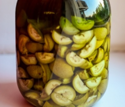  Honungtinktur med gröna valnötter